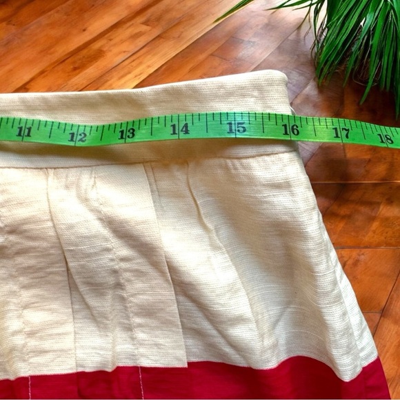 LOFT Multicolor Striped Pleated Skirt - Size 8 - Picture 10 of 15